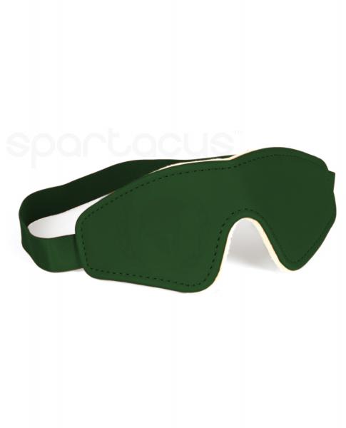 CNVELD-SPU-500GR5f2148f0c5fd9 Spartacus Pu Blindfold W/plush Lining - Green - Image 1