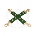 Spartacus Pu Hog Tie W/gold Hardware - Green