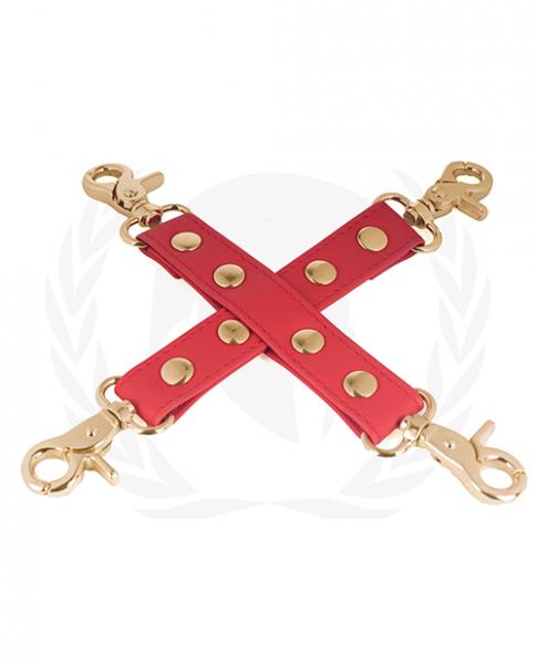 CNVELD-SPU-506RD5ef5c7973a931 Spartacus Pu Hog Tie W/gold Hardware - Red - Image 1