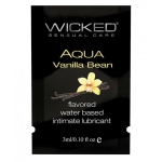 Wicked Aqua Water Based Lubricant Vanilla Bean .1oz