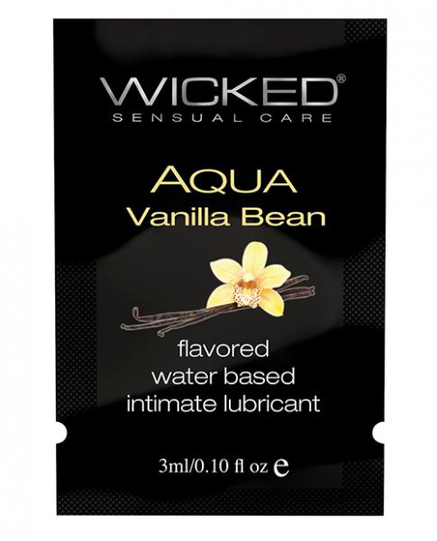 CNVELD-WS33005d304372b4a14 Wicked Aqua Water Based Lubricant Vanilla Bean .1oz - Image 1