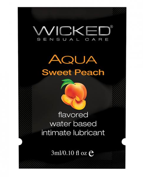 CNVELD-WS38055d3043737d094 Wicked Aqua Flavored Lubricant Sweet Peach .10oz - Image 1