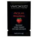 Wicked Aqua Water Based Lubricant Strawberry .1oz