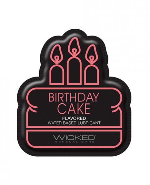 CNVELD-WS9044062e501651a18b Wicked Sensual Care Water Based Lubricant - .1 Oz Birthday Cake - Image 1