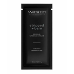 Wicked Sensual Care Stripped & Bare Unscented Massage Cream  - .34 Oz