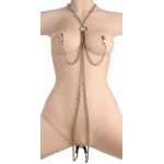 Chained Collar Nipple Clamps and Clitoris Clamps Set - Image 2