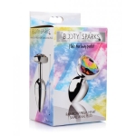 Bootysparks Rainbow Prism Heart Anal Plug - Small