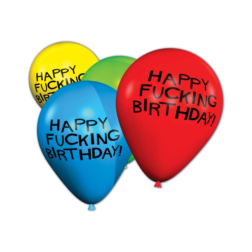 CNVNAL-18052_1_d0d78a16-36fa-4e0d-8ec8-49b7b9d07514 Happy Fucking Birthday 11in Balloons - 8 Per Pack - Image 1