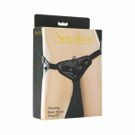 Vibrating Velvet Harness Strap On Harness Black - Image 3