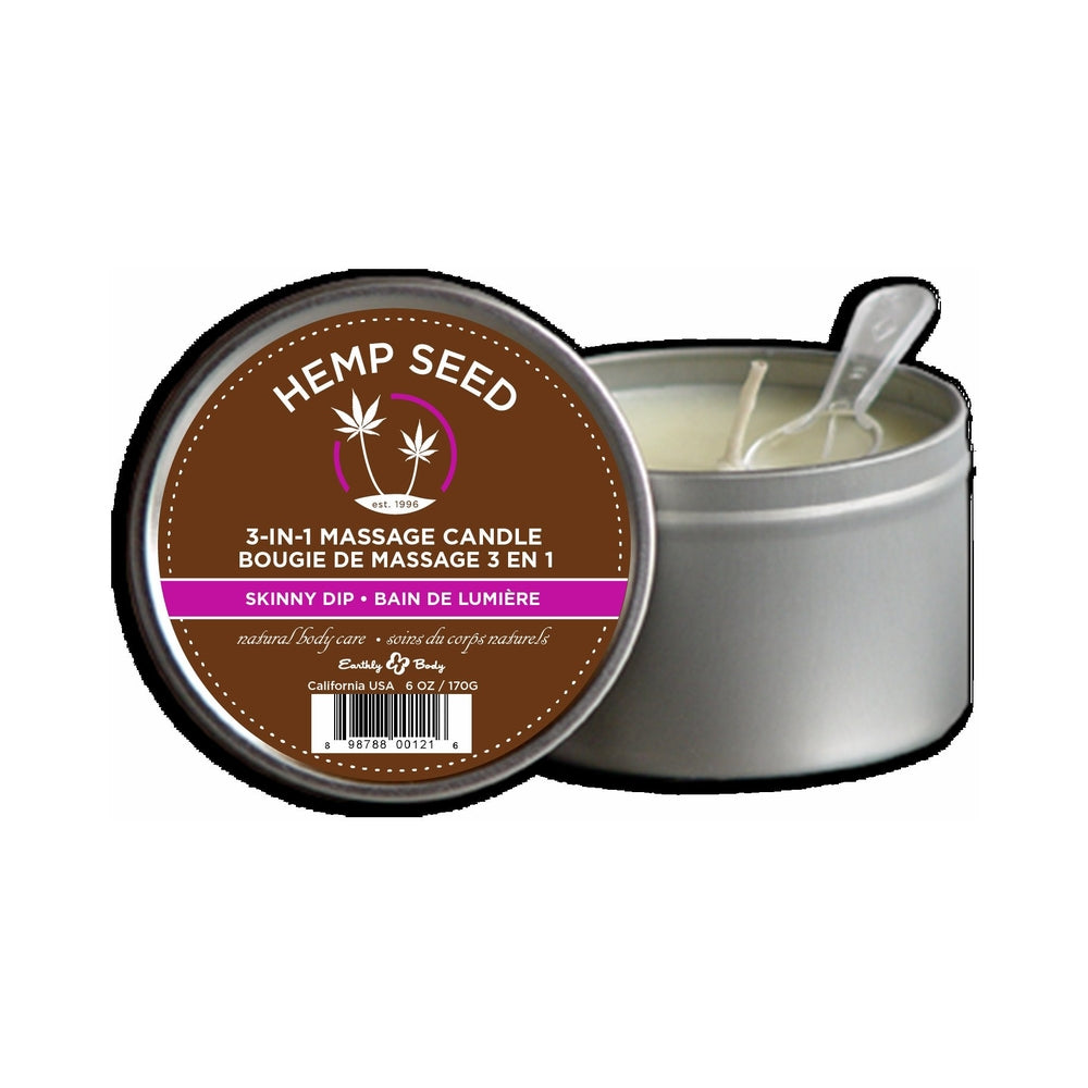 CNVNAL-24417_1_83a08b18-57bb-48d0-9664-429cb19c7198 Earthly Body 3 In 1 Massage Candle Skinny Dip 6oz - Image 1