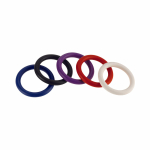 Rainbow Nitrile Cock Rings 5 Pack 1.25 inches