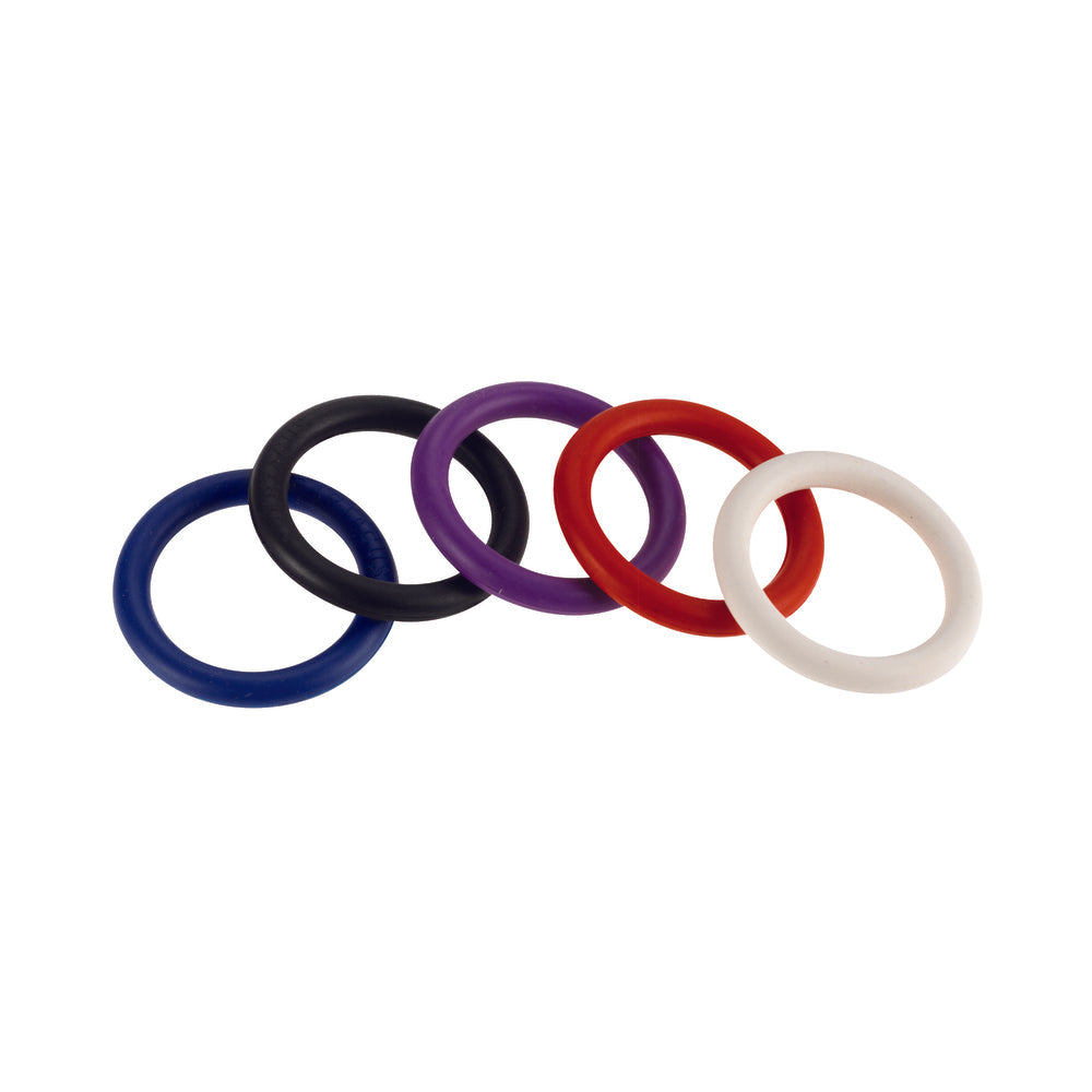 CNVNAL-28612_2_8557ff9b-8571-477c-93a1-e25cefb84b31 Rainbow Nitrile Cock Rings 5 Pack 1.25 inches - Image 1