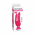 Waterproof Wall Bangers Double Penetrator Pink Suction Cup - Image 3