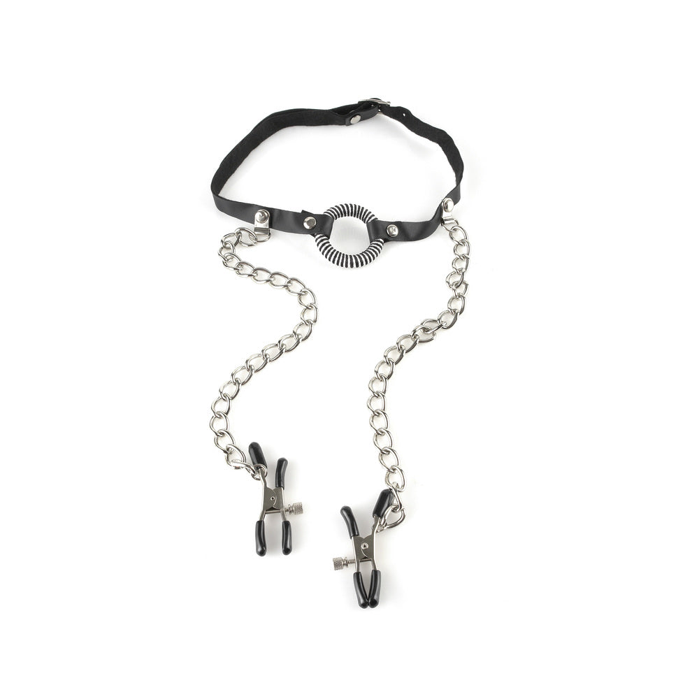 CNVNAL-32343_2_8309b932-f29c-4e93-8399-a9664b0c03b8 Fetish Fantasy O-Ring Gag With Nipple Clamps - Image 1