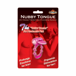 Nubbie Tongue Magenta Pink Vibrating Cock Ring - Image 2