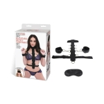Lux Fetish Adjustable Neck & Wristraint Set Black - Image 2