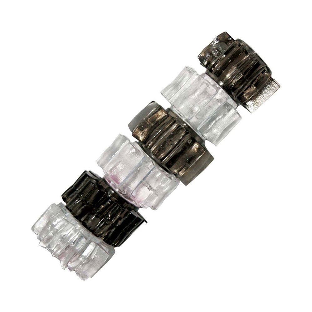 CNVNAL-40964_0e7ccaf74f3a864e5b15dbe866cef130 Hung Pleasure Stars Jelly Cock Rings Black/clear 6 Pack - Image 1