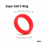 Tantus Super Soft C-Ring - Red - Image 2