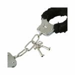 S&M Furry Handcuffs: Black - Image 2