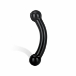 Glas Double Bull Black Dildo