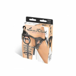 Lux Fetish Patent Leather Strap On Harness Black O/S - Image 3