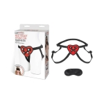 Lux Fetish Red Heart Strap On Harness O/S - Image 2