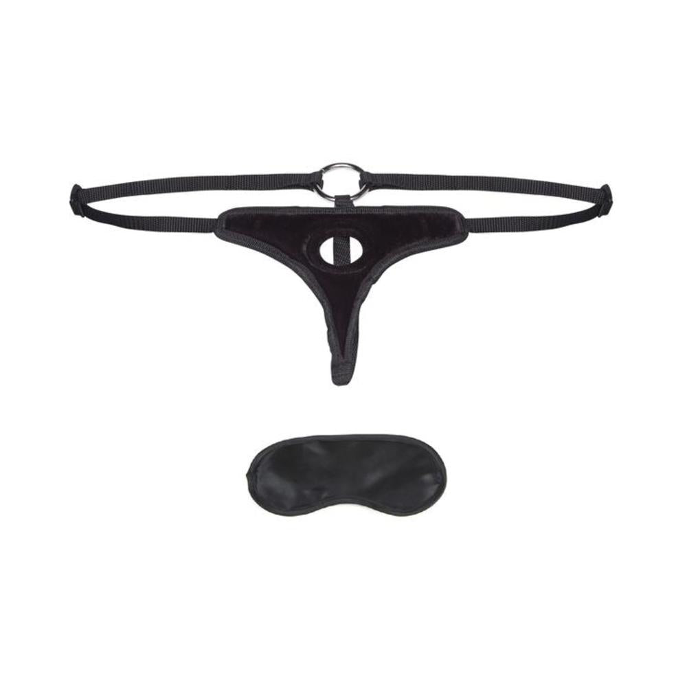 CNVNAL-51669_a2dfd42d5f2c2d370cc83d8a29312b6a Lux Fetish Black Velvet Bikini Strap On O/S - Image 1