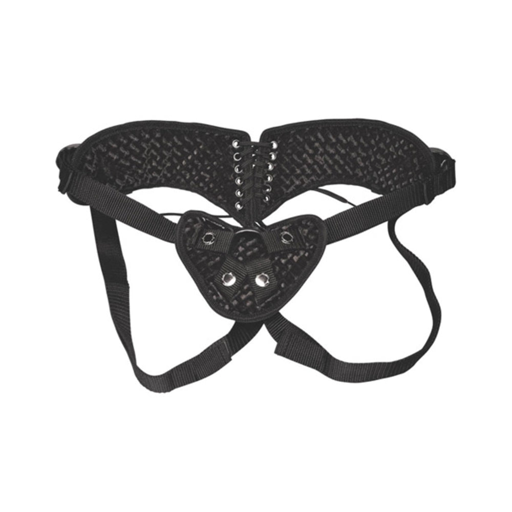 CNVNAL-51670_2_97d95ca8-74a1-407a-8ae5-88183d6a1b1a Lux Fetish Diamond Velvet Strap-On Corset Black - Image 1