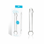 Glas 7 inches Realistic Head Glass Dildo Clear - Image 2