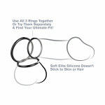 Fantasy C-Ringz Silicone 3 Ring Stamina Set Black - Image 2