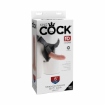 King Cock Strap On Harness with 6 inches Dildo Beige - Image 3