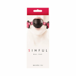 Sinful Adjustable Vinyl Ball Gag - Pink - Image 2