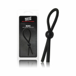 Rock Solid Lasso Single Adjustable Black Silicone Cock Tie - Image 2