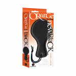 The 9's, Orange Is The New Black, Spanky Junior Paddle Faux Leather, Black With Furry Orange Lining - Image 2