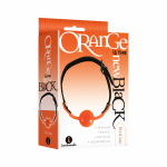 The 9's, Orange Is The New Black, Siligag Silicone Bag Gag, Orange With Black Faux Leather Straps - Image 2