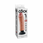 King Cock 8 inches Vibrating Dildo Beige - Image 3
