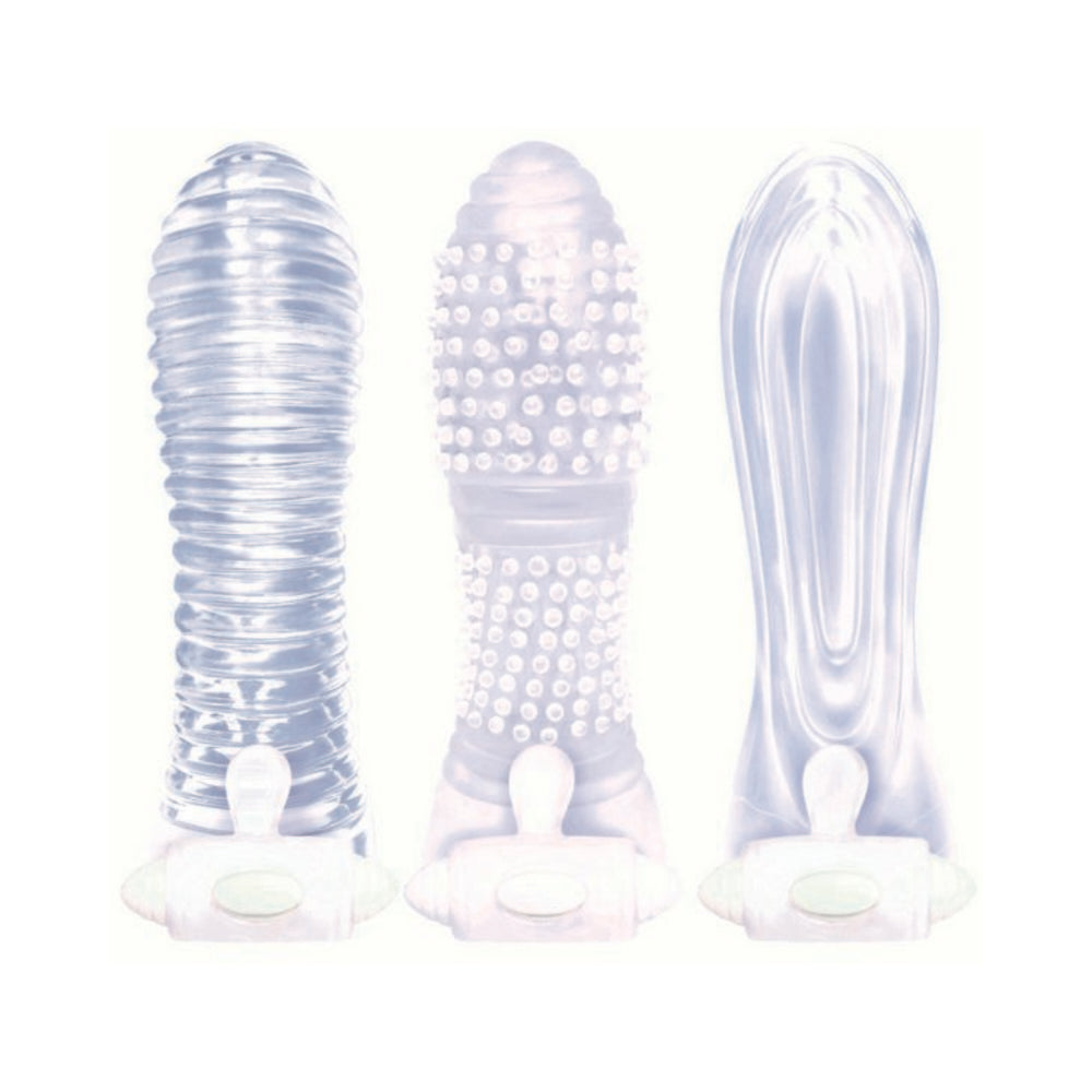 CNVNAL-59995_1_db169578-eab9-4776-9f6f-470d382baeb0 The 9's, Vibrating Sextenders, 3-pack, Nubbed, Contoured, Ribbed - Image 1