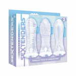 The 9's, Vibrating Sextenders, 3-pack, Nubbed, Contoured, Ribbed - Image 2