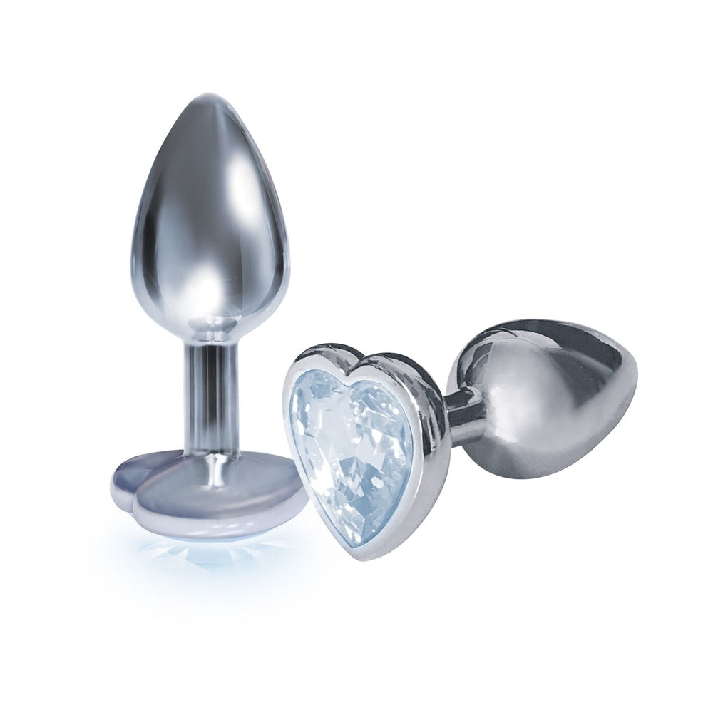 CNVNAL-63786_1_361a444c-9a84-4832-bc8e-ceaaeebcb757 The 9's, The Silver Starter, Bejeweled Heart Stainless Steel Plug - Image 1