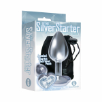 The 9's, The Silver Starter, Bejeweled Heart Stainless Steel Plug - Image 3