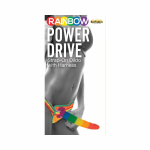 Rainbow Power Drive 7 Inch Strap On Dildo With Harness Silicone - Image 2