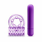 Play With Me - The Player - Vibrating Double Strap Cockring - Purple - Image 3