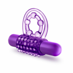 Play With Me - The Player - Vibrating Double Strap Cockring - Purple - Image 2