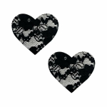 Neva Nude Pasty Heart Lace Black - Image 2