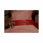 Rouge O Ring Studded Collar Red - Image 2