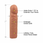Dynamic Strapless Penis Extension 7 inches Beige - Image 2