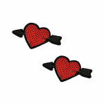 Neva Nude Reusable Pasty Hearts Sequins Pasties