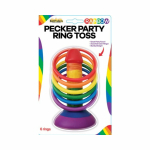 Rainbow Pecker Party Ring Toss Game 6 Rings - Image 2