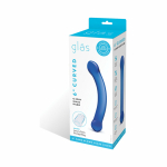 Glas 6 inches Curved Glass G-Spot Dildo Blue - Image 2