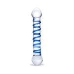 Glas 6.55in Spiral Glass Beaded Dildo - Image 2